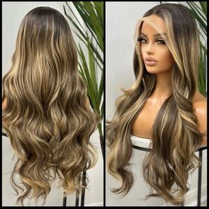 Human Hair Blended Lace Front Wig